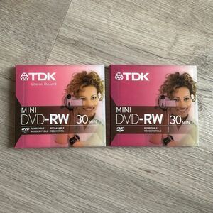 TDK Mini- DVD RW 30 Mins 2008 Sealed NEW - Set of 2